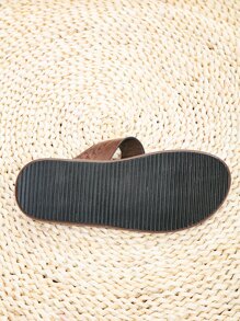 男士風格舒適休閒阿拉伯拖鞋 - 咖啡棕 - 查看 5