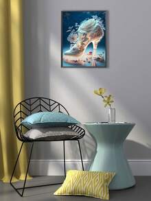 1set PMMA DIY Diamond Painting Without Frame, High Heel Shoes Pattern DIY Diamond Unframed Painting For Home Decor, Gift - Multicolor - View 1