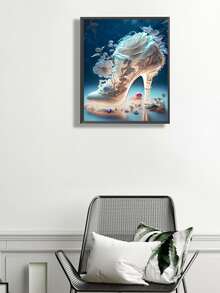 1set PMMA DIY Diamond Painting Without Frame, High Heel Shoes Pattern DIY Diamond Unframed Painting For Home Decor, Gift - Multicolor - View 3