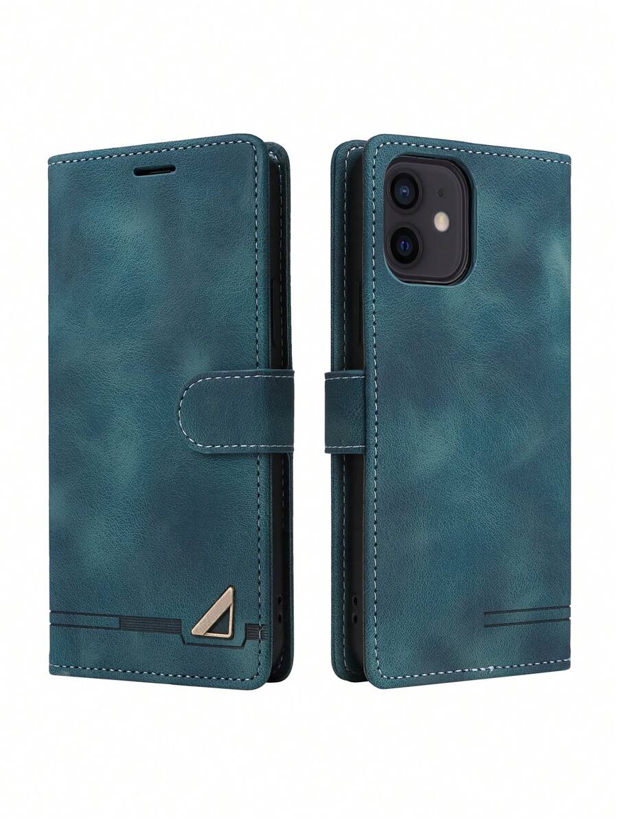 翻盖式PU手机壳 - 軍綠色 - 查看 1