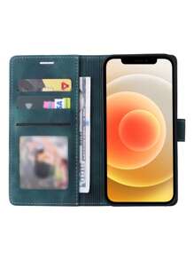 翻盖式PU手机壳 - 軍綠色 - 查看 4