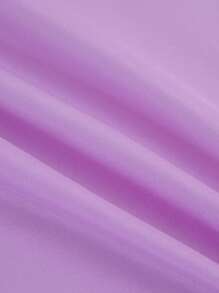 1 Tấm Đồng Bằng Được Trang Bị, Vải Màu Tím Hiện Đại Được Trang Bị Tấm Đáy Cho Gia Đình - Màu tím hoa cà - Xem 8