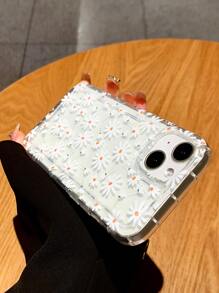 Flower Pattern Clear Phone Case - Multicolor - View 4