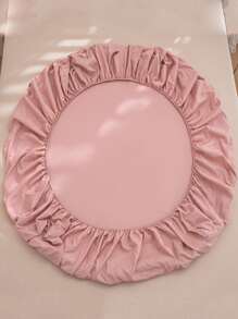 1pc Solid Color Dusty Pink Washable Fitted Sheet, Modern Soft Fitted Bottom Sheet For Bedroom - Dusty Pink - View 6