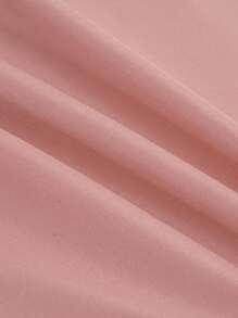 1pc Solid Color Dusty Pink Washable Fitted Sheet, Modern Soft Fitted Bottom Sheet For Bedroom - Dusty Pink - View 9