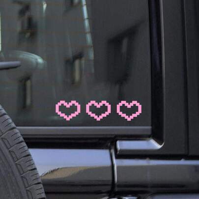 ملصق سيارة نمط القلب قطعة واحدة