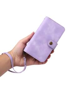 Flip PU Phone Case With Lanyard