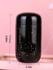 Copa de vacío con estampado de constelación - Negro - Ver 2