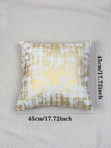 Funda de cojín sin relleno de color metálico - Dorado - Ver 5