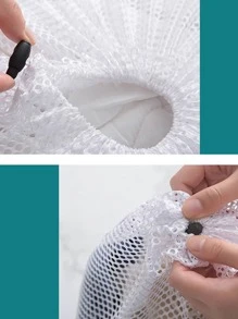 1 túi giặt lưới thô có dây rút dùng cho đồ lót, áo ngực, đồ mỏng manh, bảo quản quần áo khi giặt máy, váy, quần tây, giày dép, quần jean, ủng, chân váy, áo len, đồ lót, vớ, quần áo, phụ kiện thiết yếu cho gia đình và vệ sinh nhà cửa. - trắng - Xem 4