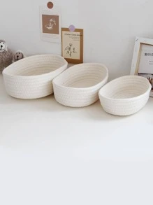 1入組素色書桌收納盒 - 米色 - 查看 1