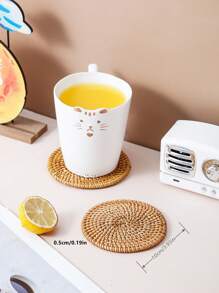 1入組編織杯墊 - 卡其色 - 查看 2