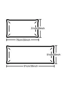 2 件涤纶缎面枕套套装 - 纯色枕套，适合头发和皮肤，信封封口，无枕芯，适用于卧室/客房/宿舍（男孩和女孩）/旅行 - 淺藍色 - 查看 2