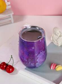 1入組星空圖案絕緣平底無腳杯 - 紫色 - 查看 1