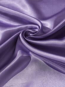 Bộ 2 vỏ gối bằng vải satin polyester - Vỏ gối màu trơn cho tóc và da, khóa dạng phong bì, không có ruột gối, thích hợp cho phòng ngủ/phòng khách/ký túc xá (trai/gái)/du lịch - Màu tím - Xem 4