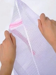 1 pieza Bolsa de lavandería de malla - Blanco - Ver 5