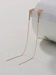 Nooxian 2入組花朵裝飾耳環 - 金黃色 - 查看 5