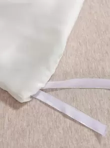 3pcs Solid Color Tweed Duvet Cover Set With 2 Pillowcases - White - View 5