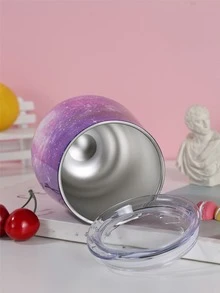 1入組星空圖案絕緣平底無腳杯 - 紫色 - 查看 3