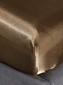 素色緞面床笠套裝不附內芯 - 咖啡棕 - 查看 5