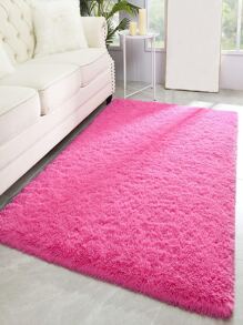 1st polyestermatta, modern rosa fuzzy sovrumsmatta för vardagsrum