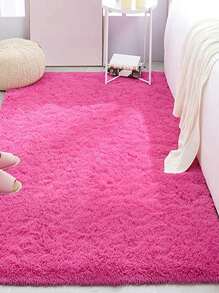 1st polyestermatta, modern rosa fuzzy sovrumsmatta för vardagsrum