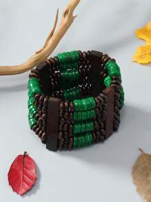 Vòng tay gỗ thủ công phong cách Bohemian - Nhiều màu - Xem 3