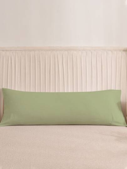 1pc Blissful Solid Color Bolster Pillow Cover, Fits 51*137cm Pillow Insert, Suitable For Sofa, Bed, Outdoor, Dorm (Boys/Girls Dorm Bedding)