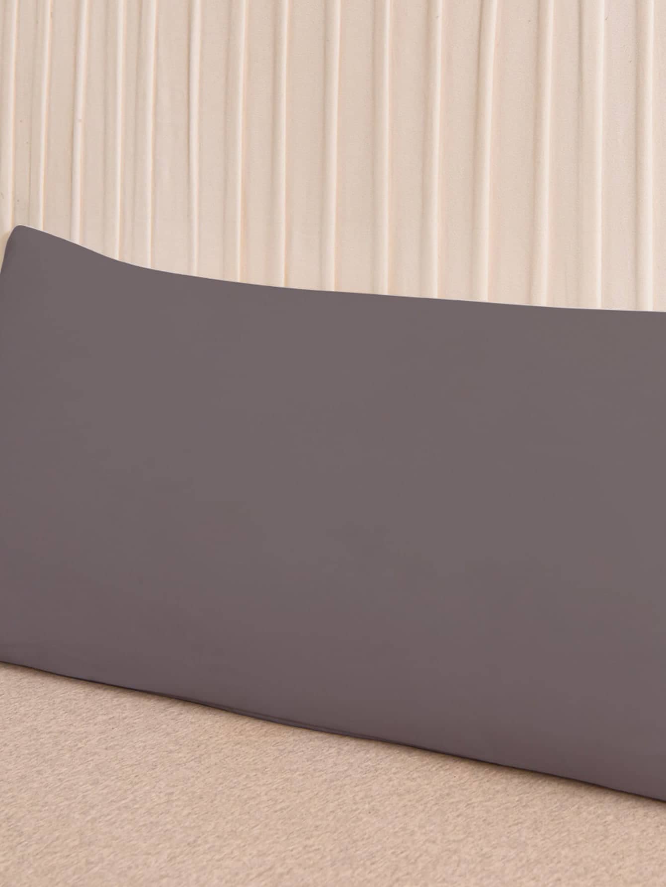 1 Vỏ gối dài thân chải màu trơn, vừa vặn với ruột gối 51*137cm, dùng cho ghế sofa/giường/ngoài trời/ký túc xá (bé trai/bé gái) - Xám - Xem 5