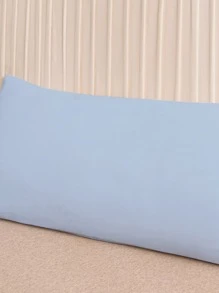 1 件纯色拉绒长身枕套，适合 51*137 厘米枕芯，适用于沙发、床、户外、宿舍（男生/女生宿舍床上用品） - 淺藍色 - 查看 3