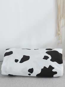 牛印花床單，黑白卡通床單，適用於臥室 - 黑與白 - 查看 7