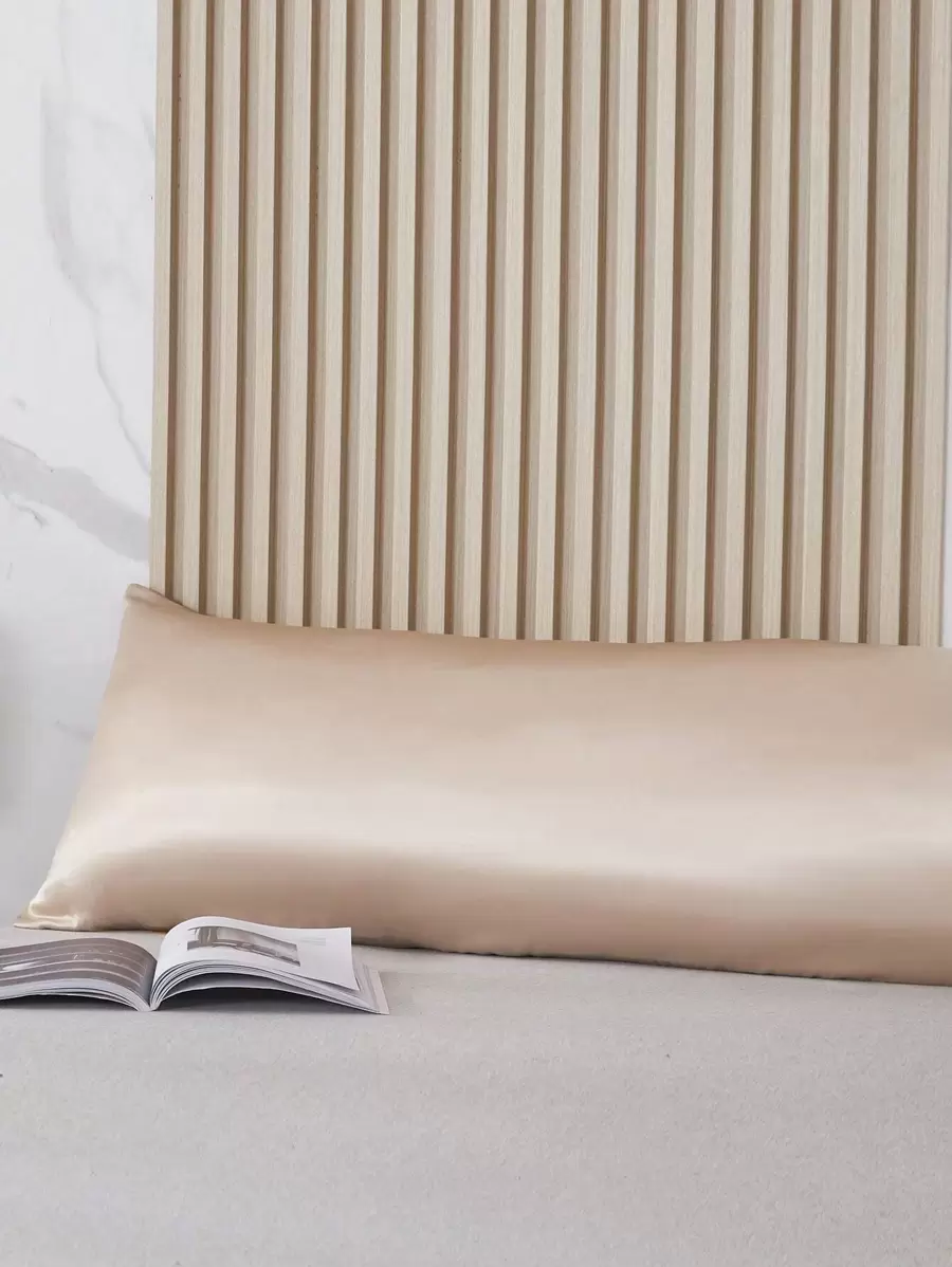 Plain Satin Body Pillowcase Without Filler - Champagne - View 1