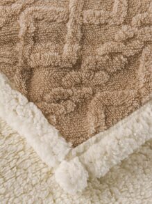 Plain Fleece Blanket - Khaki - View 6