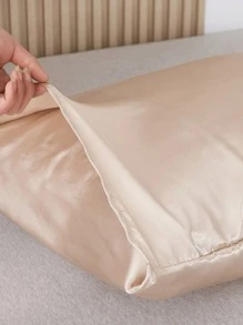 Plain Satin Body Pillowcase Without Filler - Champagne - View 6
