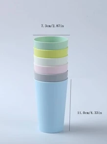 6pcs Mixed Color Random Cup - Multicolor - View 2