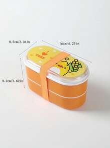 1pc Cartoon Graphic Random Lunch Box - Multicolor - View 2