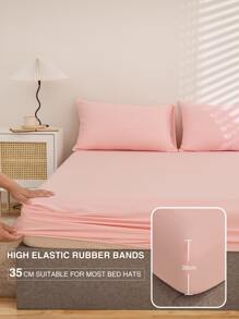 素色床笠套裝不附內芯 - 粉色 - 查看 5