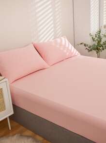 素色床笠套裝不附內芯 - 粉色 - 查看 8