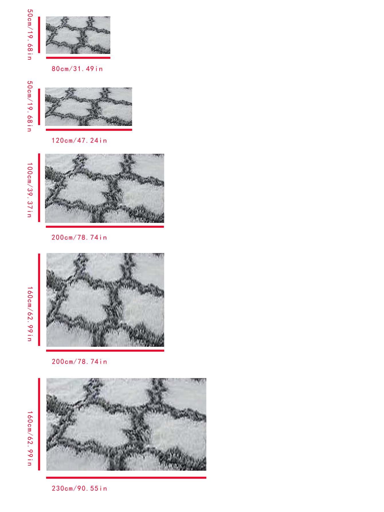 1pc Polyester Rug, Modern Geometric Pattern Fuzzy Bedroom Rug For Living Room ,Room Decor - Black and White - View 2