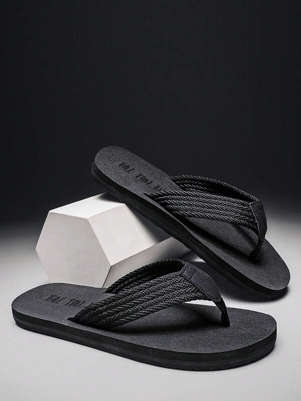 Men Minimalist Toe Post Flip Flops, Outdoor Fabric Flip Flops