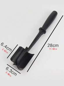 1pc Premium Heat Resistant Meat Grinder Smasher For Hamburger Meat Meat Beef Turkey Potato Masher Kitchen Tool Chopper - Black - View 5