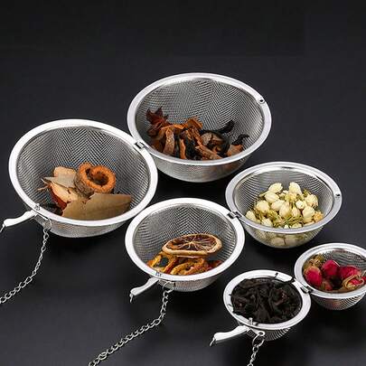 3pcs Stainless Steel Seasoning Ball, Household Tea Ball