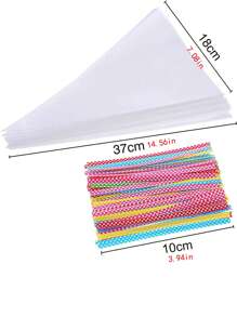 50 cái Túi đóng gói ngẫu nhiên trong suốt có dây buộc xoắn - Trong sáng - Xem 5