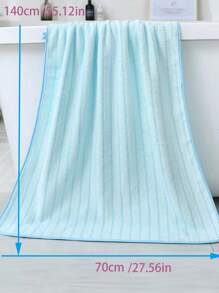 1 chiếc khăn tắm hoặc khăn tắm họa tiết sọc, thích hợp cho thẩm mỹ viện, khách sạn, thể thao, đồ dùng gia đình, khăn tắm, khăn chăm sóc da. - Màu xanh lam - Xem 3