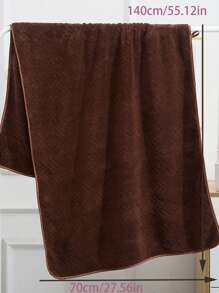 Set de 2 toallas de baño llanas para decoración del hogar y el baño - Café integral - Ver 4