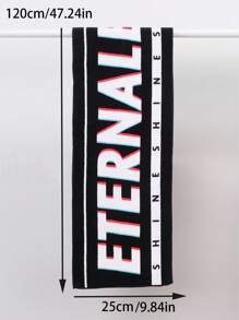 1 pieza Toalla de deporte con estampado de letra de color al azar - Multicolor - Ver 2