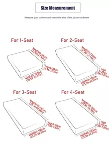 1pc Universal Sofa Cushion Cover, Stretch Solid Color Simple Couch Cushion Slipcover - Grey - View 3