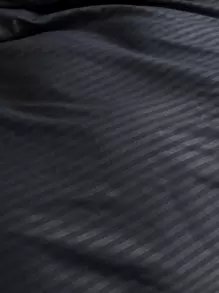 Bộ chăn ga gối họa tiết kẻ sọc Không có chất độn Phòng ngủ Bộ đồ giường đơn giản - màu đen - Xem 6