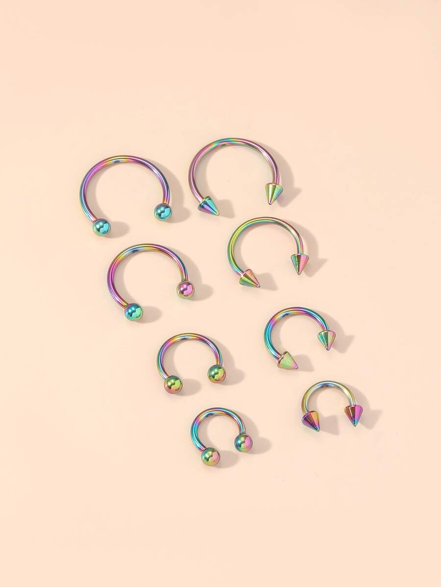 8 件/16 件/10 件不锈钢 C 形鼻环