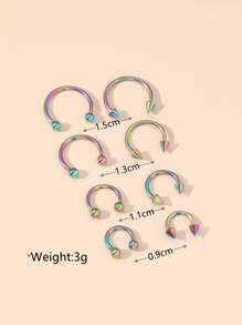 8 件/16 件/10 件不锈钢 C 形鼻环